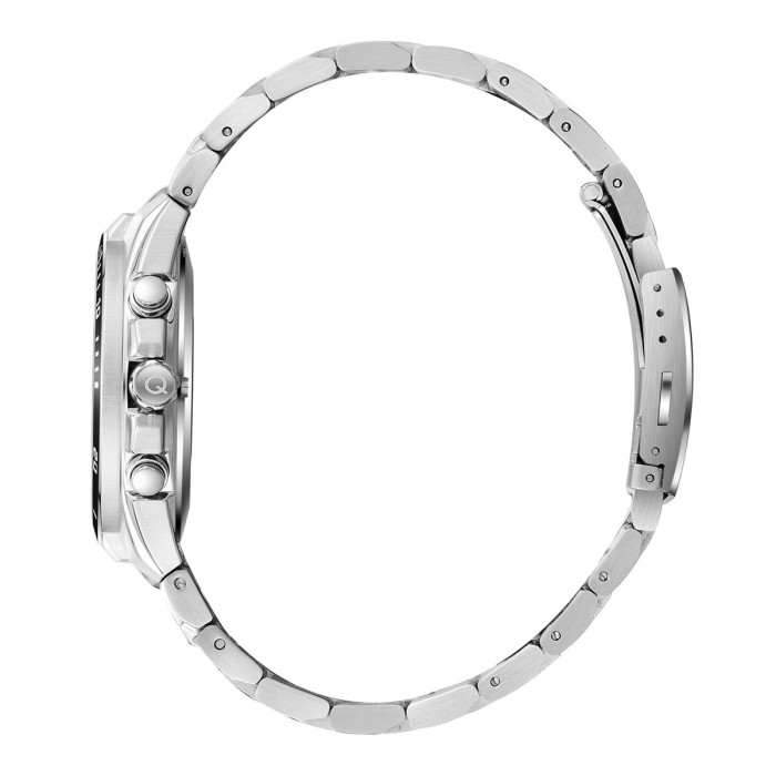 Ρολόι Quantum | Μαύρο Καντράν Ασημί Μπρασελέ