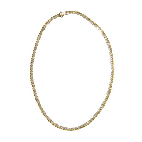 14K gold tennis necklace