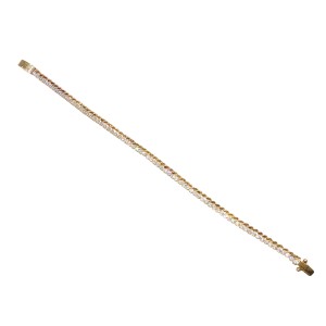 14K gold bracelet with zircon stones