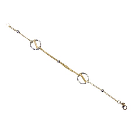 14K bicolor gold women’s chain bracelet