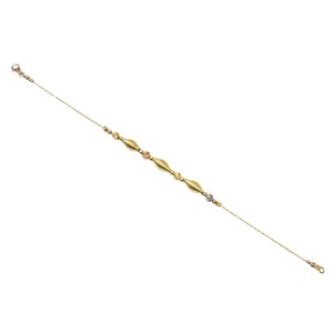 Two tone 14K gold chain bracelet