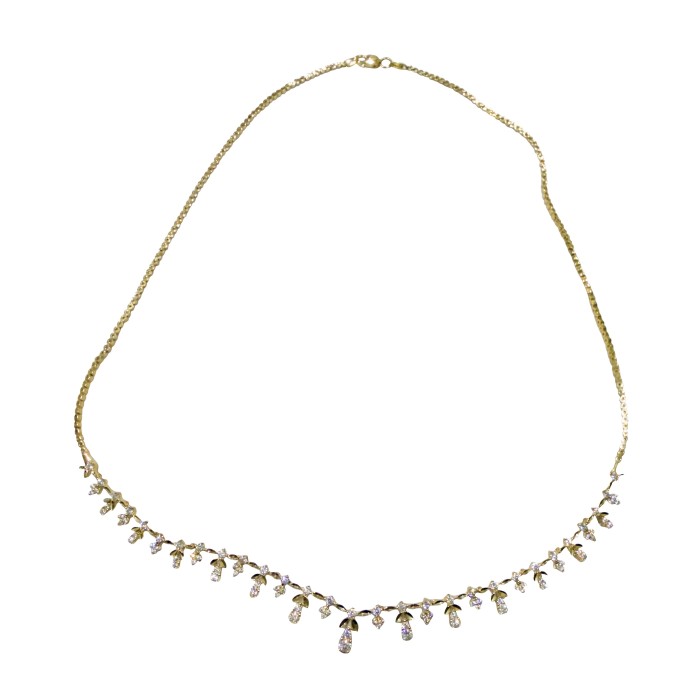 Χρυσό κολιέ 14Κ με ζιργκόν