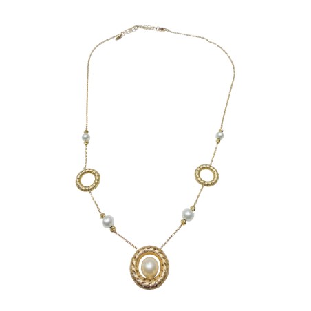 14K gold necklace with pearl