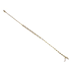 Χρυσό βραχιόλι 14Κ με ζιργκόν