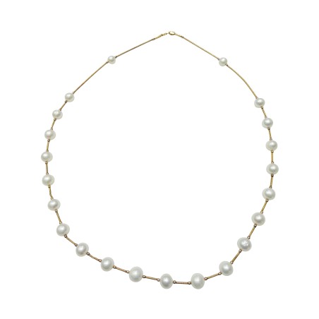 Χρυσό κολιέ 14Κ με μαργαριτάρια