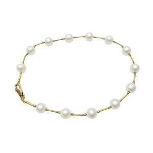 14K gold bracelet with pearl