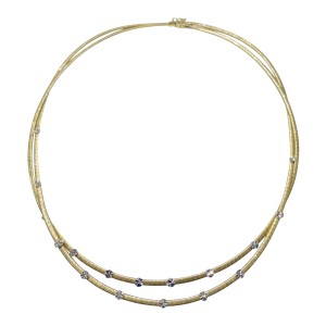 Δίχρωμο γυναικείο κολιέ 14Κ