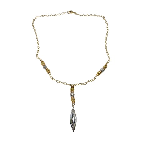 Δίχρωμο γυναικείο κολιέ 14Κ