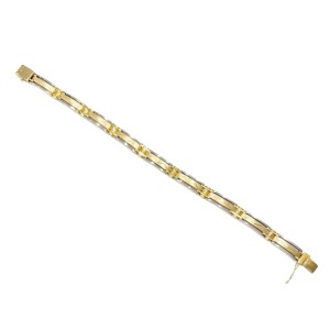 14K two-tone gold men’s bracelet