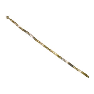 14K two-tone gold men’s bracelet