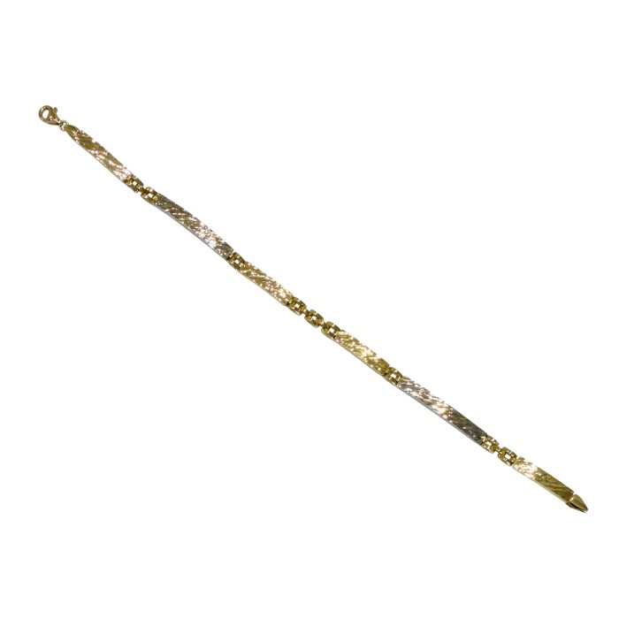 Δίχρωμη ανδρική καδένα 14Κ