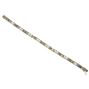 14K two-tone gold men’s bracelet