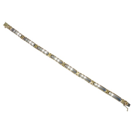 14K two-tone gold men’s bracelet