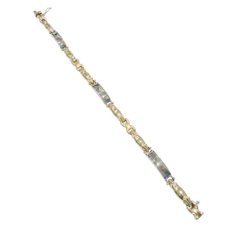 Δίχρωμη ανδρική καδένα 14Κ