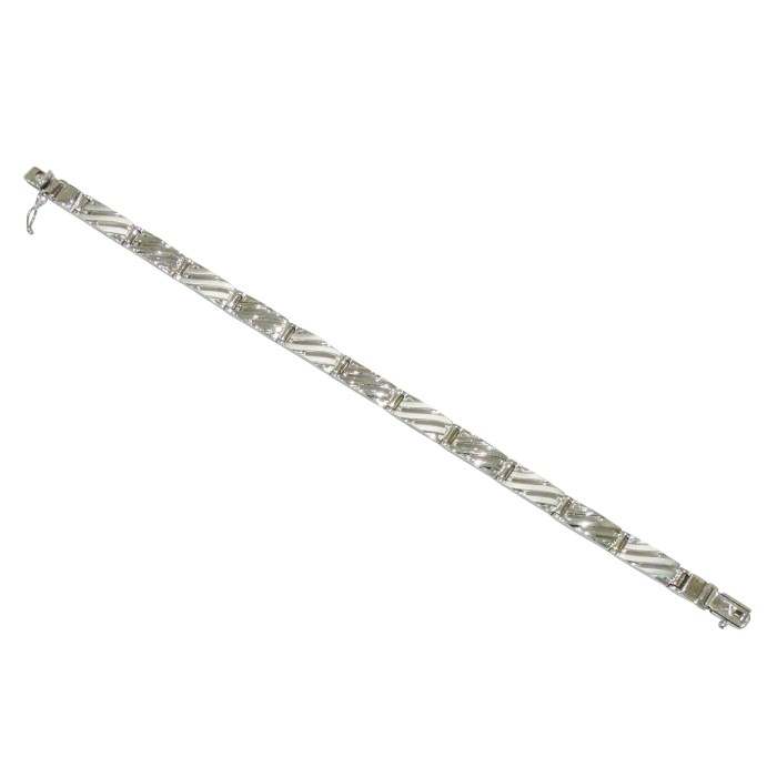 14K white gold men’s bracelet