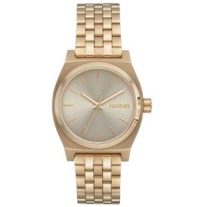 Ρολόι Nixon με χρυσό μεταλλικό μπρασελέ και σαμπανί καντράν