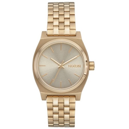 Ρολόι Nixon με χρυσό μεταλλικό μπρασελέ και σαμπανί καντράν