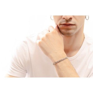 Λευκόχρυση ανδρική καδένα 14Κ