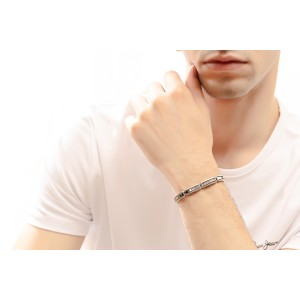 Λευκόχρυση ανδρική καδένα 14Κ