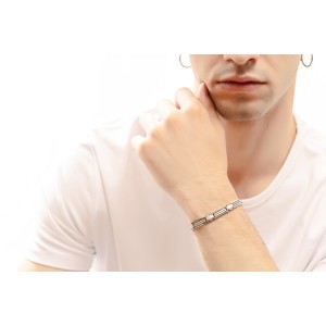 14K white gold men’s bracelet