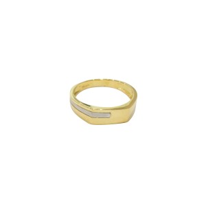 18K two-tone men’s ring