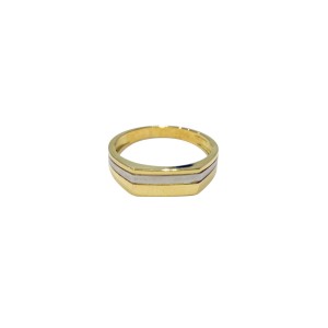 18K two-tone men’s ring