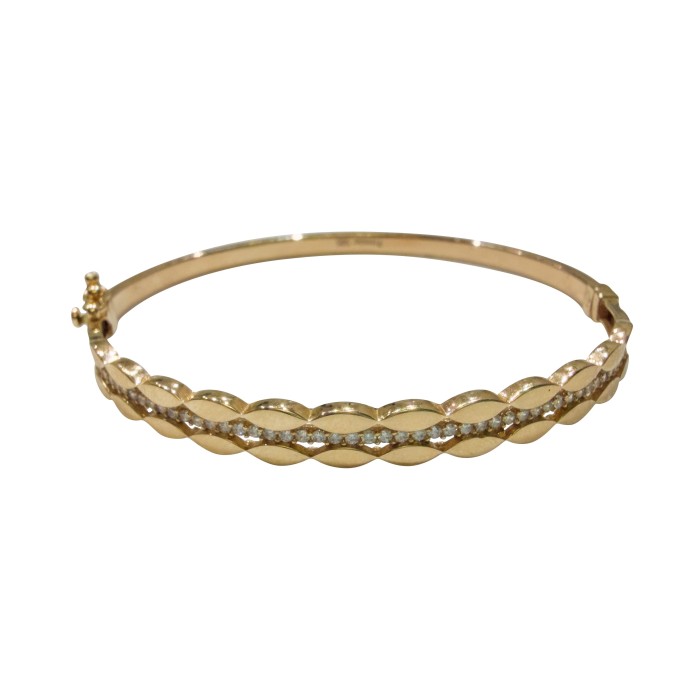 14K rose gold bracelet with zircon