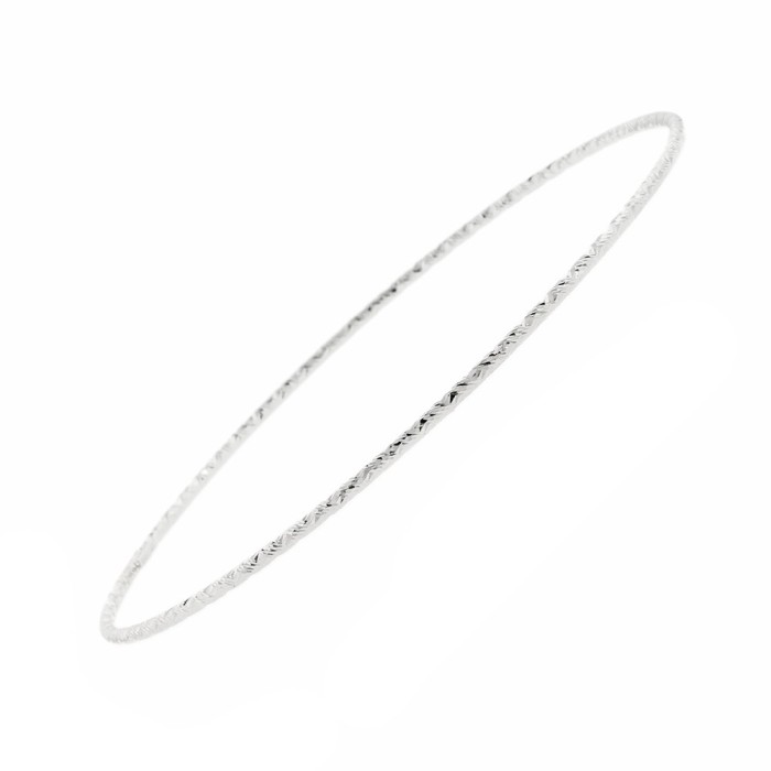 14K white gold bangle bracelet