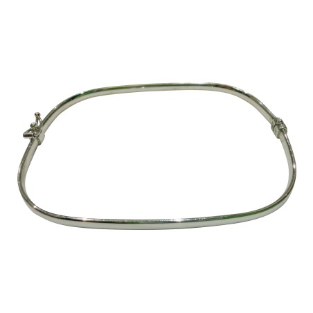 14K white gold hinged bracelet