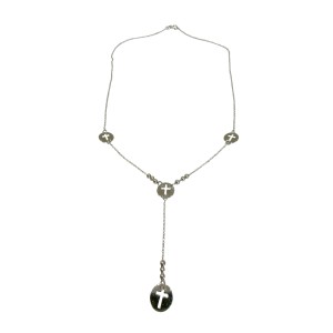 Λευκόχρυσο γυναικείο κολιέ 14Κ