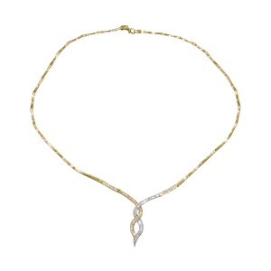 Χρυσό γυναικείο κολιέ 14Κ με ζιργκόν