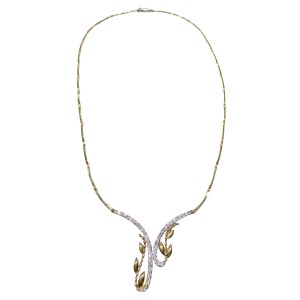 Χρυσό γυναικείο κολιέ 14Κ με ζιργκόν