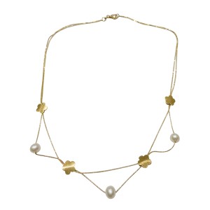 Χρυσό γυναικείο κολιέ 14Κ με μαργαριτάρι