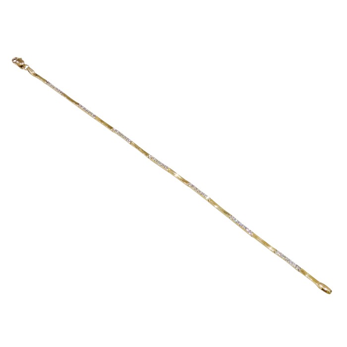 Χρυσό σπαστό βραχιόλι 14Κ με ζιργκόν