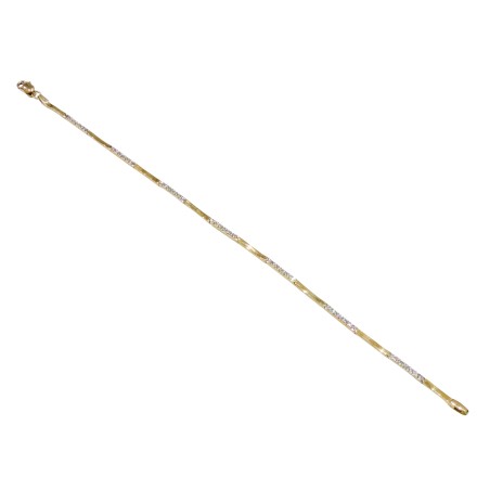 Χρυσό σπαστό βραχιόλι 14Κ με ζιργκόν