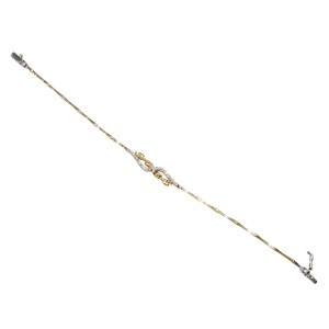 Χρυσό σπαστό βραχιόλι 14Κ με ζιργκόν