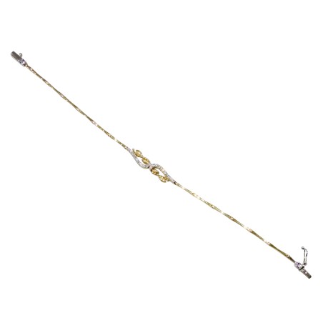 14K gold bracelet with zircon stones