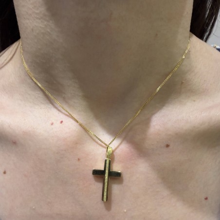 14K gold double-sided cross