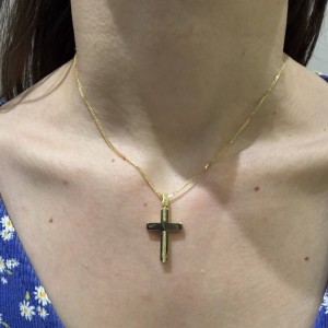 14K gold double-sided cross