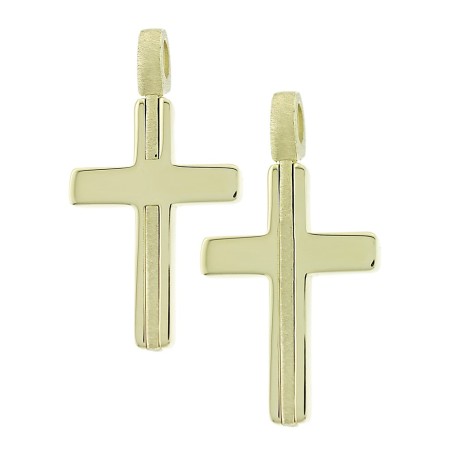 14K gold double-sided cross