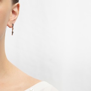 14K rose gold earrings with zircon stones