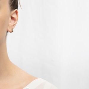 14K gold women’s earring with zircon stone