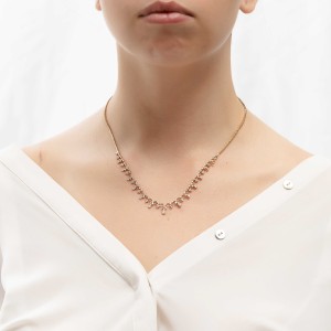 Χρυσό κολιέ 14Κ με ζιργκόν