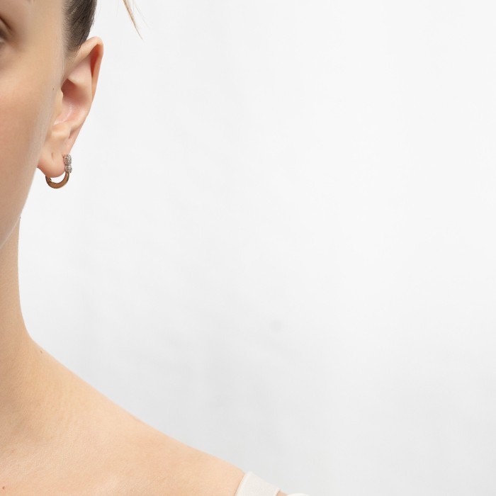 14K gold earring with zircon