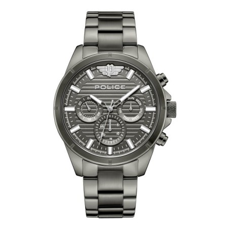 Ρολόι Police με ασημί μπρασελέ και γκρι καντράν
