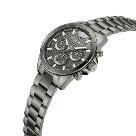 Ρολόι Police με ασημί μπρασελέ και γκρι καντράν