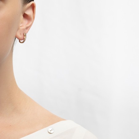 Χρυσά γυναικεία σκουλαρίκια 14Κ με ζιργκόν