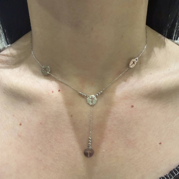 14K white gold necklace