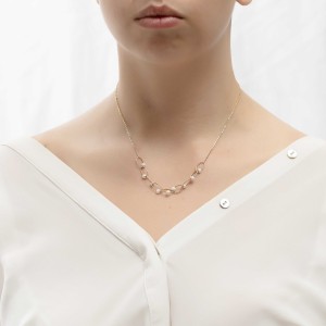 14K gold necklace with pearl