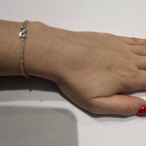 Χρυσό γυναικείο βραχιόλι 14Κ με ζιργκόν